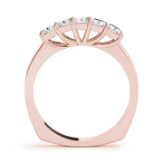 Fancy Princess Half Eternity Ring in Gold & Platinum