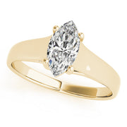 Romantic Solitaires Any Shape Marquise Diamond Engagement Ring in 10K/14K gold and platinum with certified lab-grown or natural diamonds