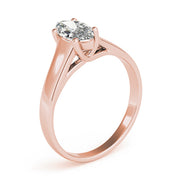 Romantic Solitaires Any Shape Marquise Diamond Engagement Ring in 10K/14K gold and platinum with certified lab-grown or natural diamonds