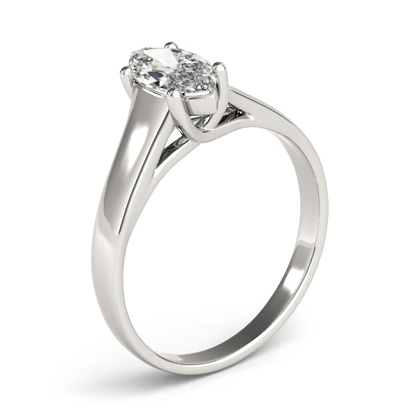 Romantic Solitaires Any Shape Marquise Diamond Engagement Ring in 10K/14K gold and platinum with certified lab-grown or natural diamonds