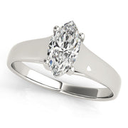 Romantic Solitaires Any Shape Marquise Diamond Engagement Ring in 10K/14K gold and platinum with certified lab-grown or natural diamonds