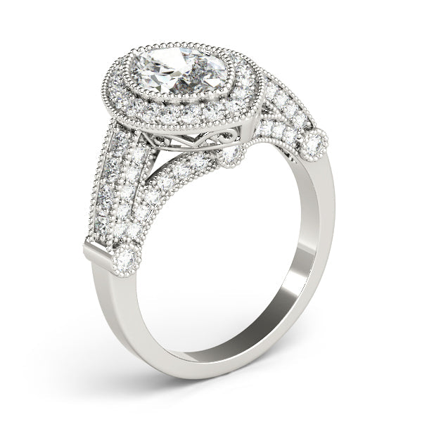 Crowned Color Rings Marquise Diamond Engagement Ring in 10K/14K gold and platinum with certified lab-grown or natural diamonds