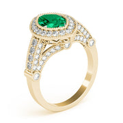 Crowned Color Rings Marquise Diamond Engagement Ring in 10K/14K gold and platinum with certified lab-grown or natural diamonds