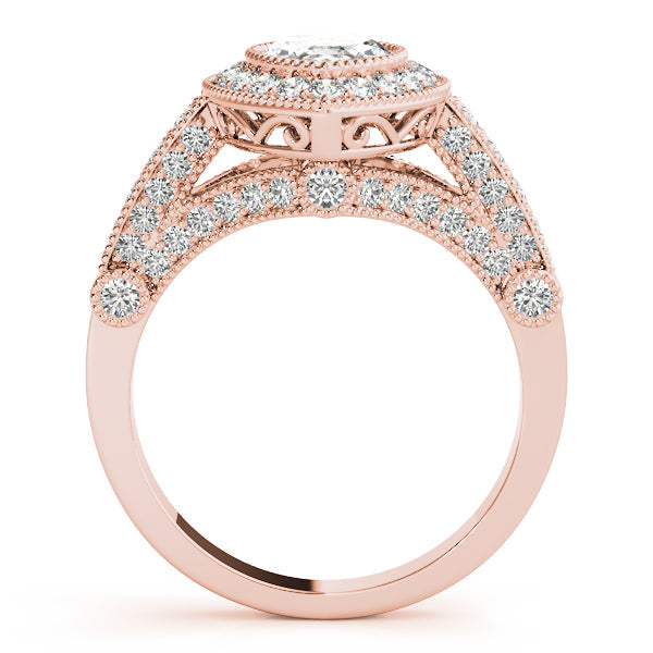 Crowned Color Rings Marquise Diamond Engagement Ring in 10K/14K gold and platinum with certified lab-grown or natural diamonds
