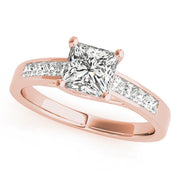 Splendid Trellis Princess Diamond Engagement Ring in 10K/14K gold and platinum with certified lab-grown or natural diamonds