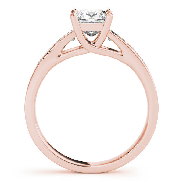 Splendid Trellis Princess Diamond Engagement Ring in 10K/14K gold and platinum with certified lab-grown or natural diamonds