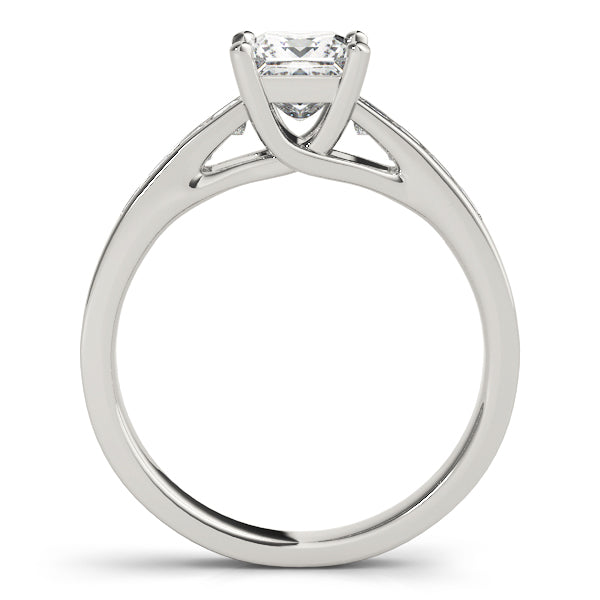 Splendid Trellis Princess Diamond Engagement Ring in 10K/14K gold and platinum with certified lab-grown or natural diamonds