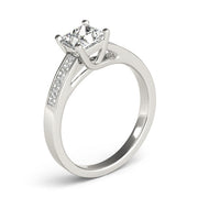 Splendid Trellis Princess Diamond Engagement Ring in 10K/14K gold and platinum with certified lab-grown or natural diamonds