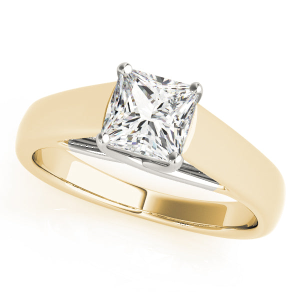 Pristine Trellis Princess Diamond Engagement Ring in 10K/14K gold and platinum with certified lab-grown or natural diamonds