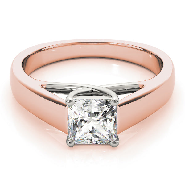 Pristine Trellis Princess Diamond Engagement Ring in 10K/14K gold and platinum with certified lab-grown or natural diamonds