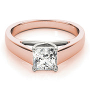 Pristine Trellis Princess Diamond Engagement Ring in 10K/14K gold and platinum with certified lab-grown or natural diamonds
