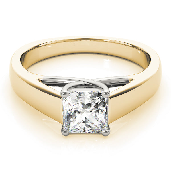 Pristine Trellis Princess Diamond Engagement Ring in 10K/14K gold and platinum with certified lab-grown or natural diamonds