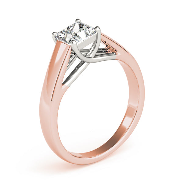 Pristine Trellis Princess Diamond Engagement Ring in 10K/14K gold and platinum with certified lab-grown or natural diamonds