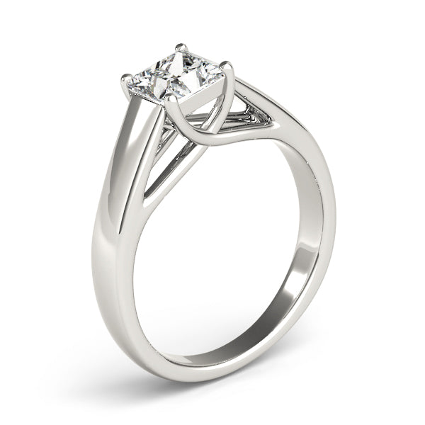 Pristine Trellis Princess Diamond Engagement Ring in 10K/14K gold and platinum with certified lab-grown or natural diamonds