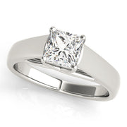 Pristine Trellis Princess Diamond Engagement Ring in 10K/14K gold and platinum with certified lab-grown or natural diamonds