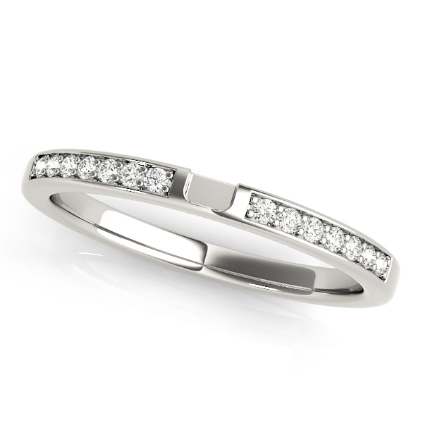 Prong Set Half Eternity Ring in Gold & Platinum