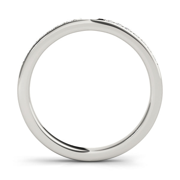 Prong Set Half Eternity Ring in Gold & Platinum