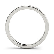 Prong Set Half Eternity Ring in Gold & Platinum