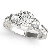 Fancy Shape Any Shape Round Diamond Engagement Ring in 10K/14K gold and platinum with certified lab-grown or natural diamonds