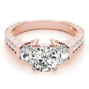 Fancy Shape Any Shape Round Diamond Engagement Ring in 10K/14K gold and platinum with certified lab-grown or natural diamonds