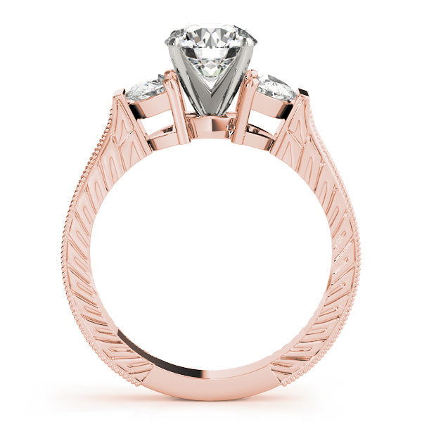 Fancy Shape Any Shape Round Diamond Engagement Ring in 10K/14K gold and platinum with certified lab-grown or natural diamonds