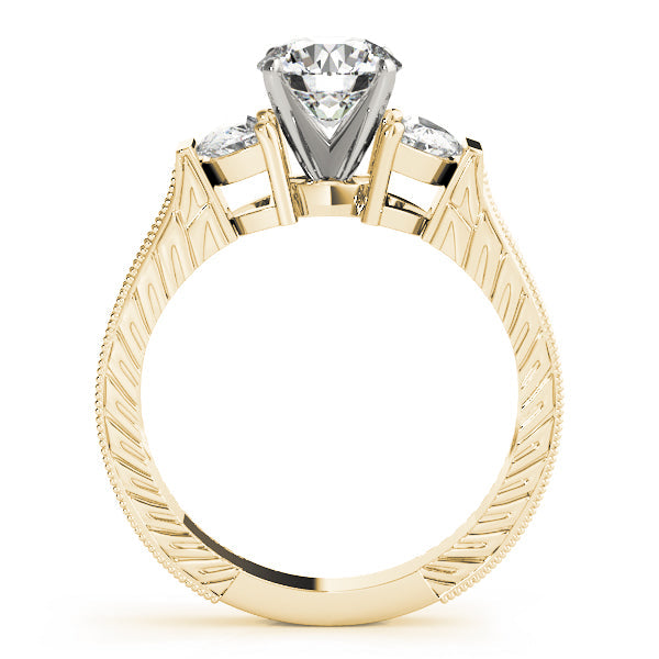 Fancy Shape Any Shape Round Diamond Engagement Ring in 10K/14K gold and platinum with certified lab-grown or natural diamonds