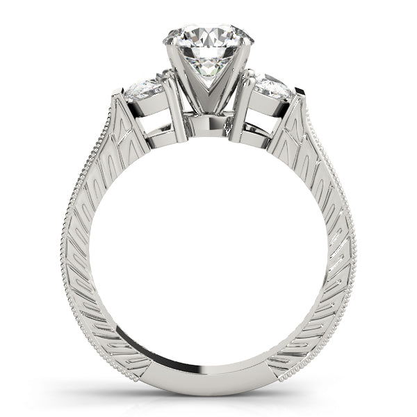 Fancy Shape Any Shape Round Diamond Engagement Ring in 10K/14K gold and platinum with certified lab-grown or natural diamonds