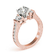 Fancy Shape Any Shape Round Diamond Engagement Ring in 10K/14K gold and platinum with certified lab-grown or natural diamonds