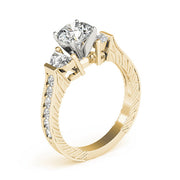 Fancy Shape Any Shape Round Diamond Engagement Ring in 10K/14K gold and platinum with certified lab-grown or natural diamonds