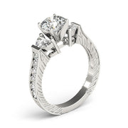 Fancy Shape Any Shape Round Diamond Engagement Ring in 10K/14K gold and platinum with certified lab-grown or natural diamonds