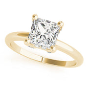 Romantic Solitaires Princess Diamond Engagement Ring in 10K/14K gold and platinum with certified lab-grown or natural diamonds