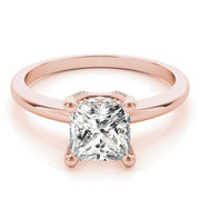Romantic Solitaires Princess Diamond Engagement Ring in 10K/14K gold and platinum with certified lab-grown or natural diamonds