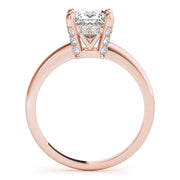Romantic Solitaires Princess Diamond Engagement Ring in 10K/14K gold and platinum with certified lab-grown or natural diamonds