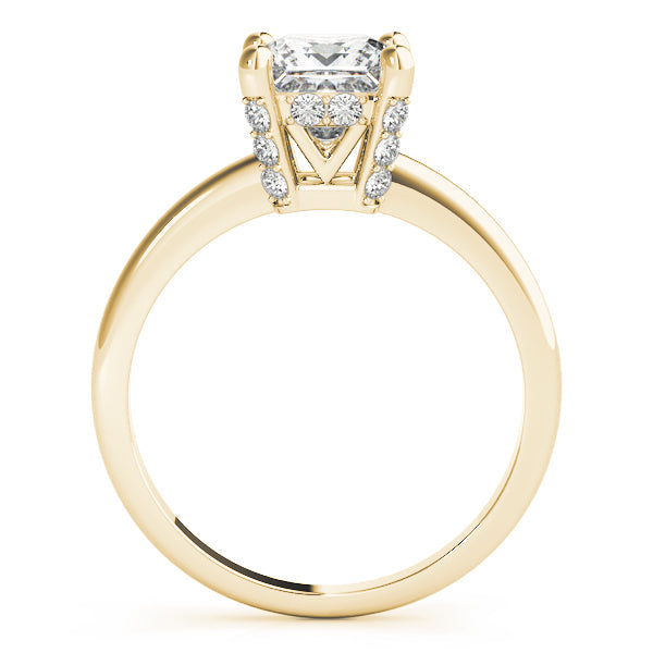 Romantic Solitaires Princess Diamond Engagement Ring in 10K/14K gold and platinum with certified lab-grown or natural diamonds