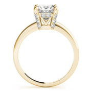 Romantic Solitaires Princess Diamond Engagement Ring in 10K/14K gold and platinum with certified lab-grown or natural diamonds