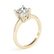 Romantic Solitaires Princess Diamond Engagement Ring in 10K/14K gold and platinum with certified lab-grown or natural diamonds