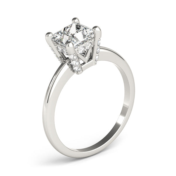 Romantic Solitaires Princess Diamond Engagement Ring in 10K/14K gold and platinum with certified lab-grown or natural diamonds