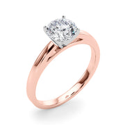 Radiant Solitaires Any Shape Round Diamond Engagement Ring in 10K/14K gold and platinum with certified lab-grown or natural diamonds