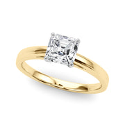 Radiant Solitaires Any Shape Round Diamond Engagement Ring in 10K/14K gold and platinum with certified lab-grown or natural diamonds