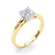 Radiant Solitaires Any Shape Round Diamond Engagement Ring in 10K/14K gold and platinum with certified lab-grown or natural diamonds