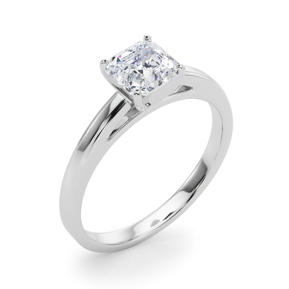 Radiant Solitaires Any Shape Round Diamond Engagement Ring in 10K/14K gold and platinum with certified lab-grown or natural diamonds