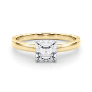 Radiant Solitaires Any Shape Round Diamond Engagement Ring in 10K/14K gold and platinum with certified lab-grown or natural diamonds