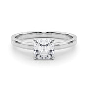 Radiant Solitaires Any Shape Round Diamond Engagement Ring in 10K/14K gold and platinum with certified lab-grown or natural diamonds