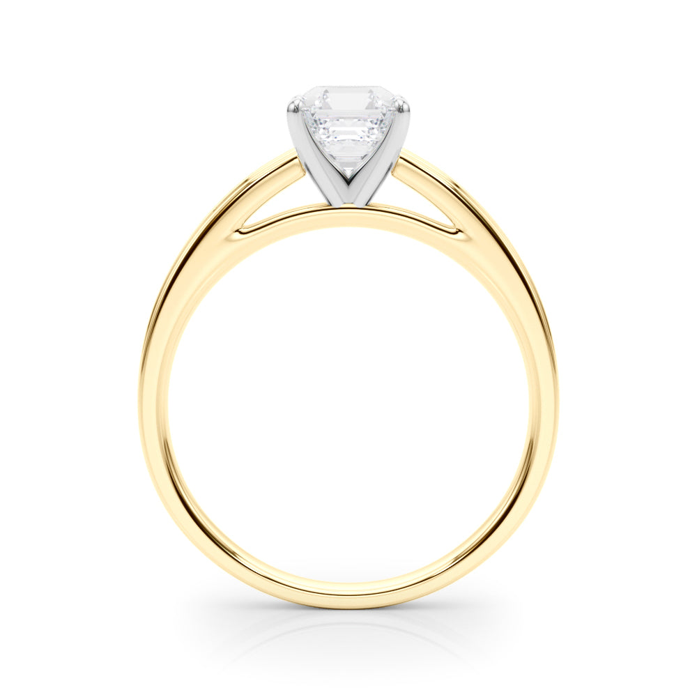 Radiant Solitaires Any Shape Round Diamond Engagement Ring in 10K/14K gold and platinum with certified lab-grown or natural diamonds