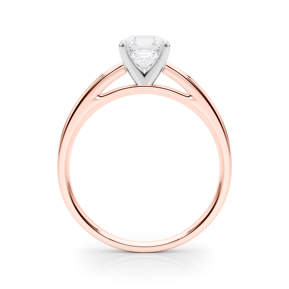 Radiant Solitaires Any Shape Round Diamond Engagement Ring in 10K/14K gold and platinum with certified lab-grown or natural diamonds