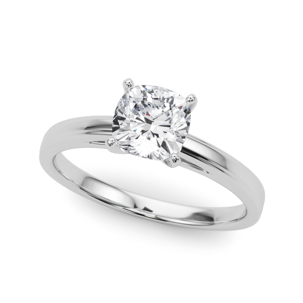 Radiant Solitaires Any Shape Round Diamond Engagement Ring in 10K/14K gold and platinum with certified lab-grown or natural diamonds