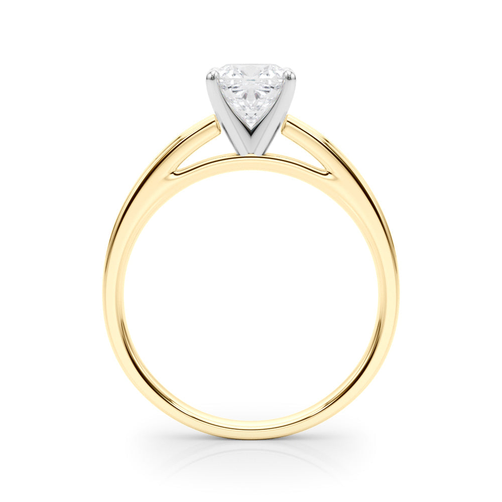 Radiant Solitaires Any Shape Round Diamond Engagement Ring in 10K/14K gold and platinum with certified lab-grown or natural diamonds