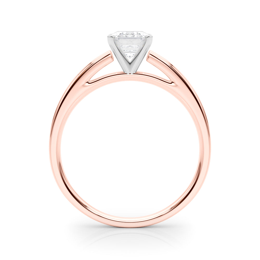 Radiant Solitaires Any Shape Round Diamond Engagement Ring in 10K/14K gold and platinum with certified lab-grown or natural diamonds