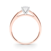 Radiant Solitaires Any Shape Round Diamond Engagement Ring in 10K/14K gold and platinum with certified lab-grown or natural diamonds