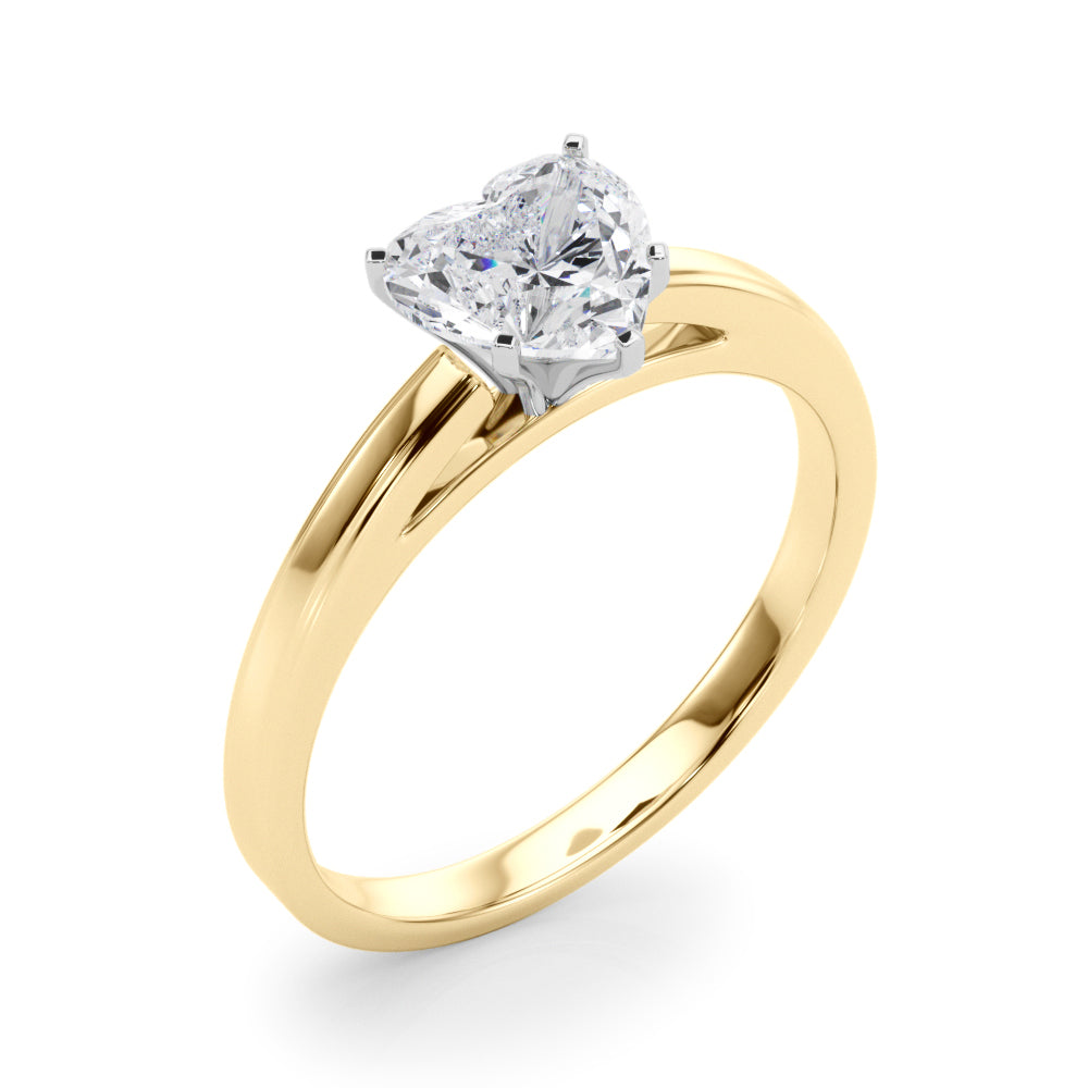 Radiant Solitaires Any Shape Round Diamond Engagement Ring in 10K/14K gold and platinum with certified lab-grown or natural diamonds